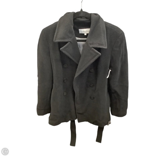Coat Peacoat By Calvin Klein In Black, Size: S