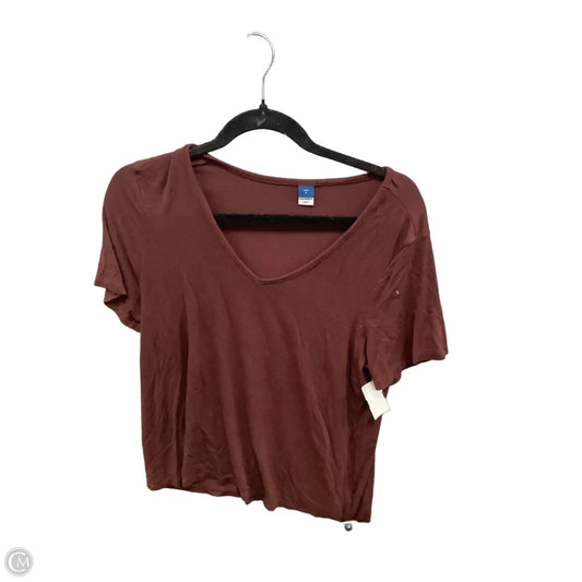 Top Short Sleeve By Old Navy In Maroon, Size: M