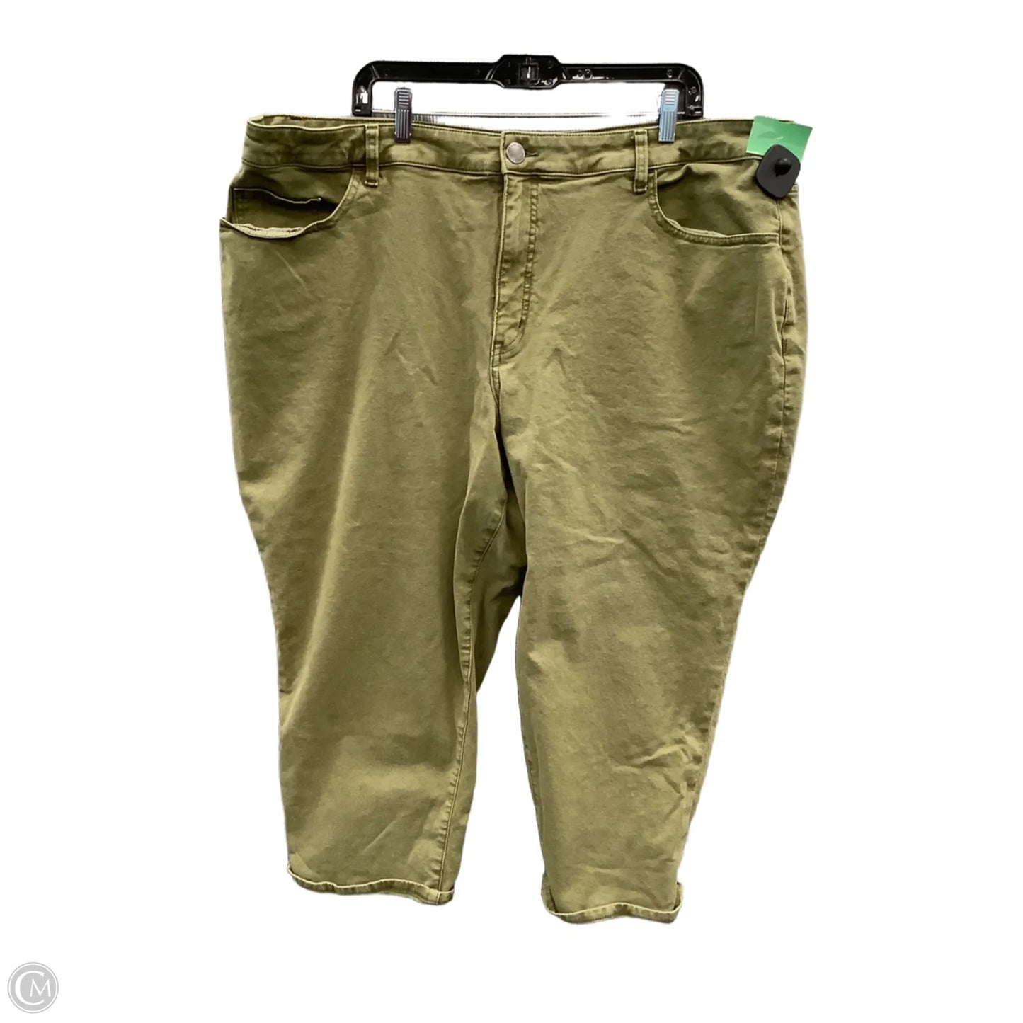 Jeans Cropped By Lane Bryant In Green, Size: 22