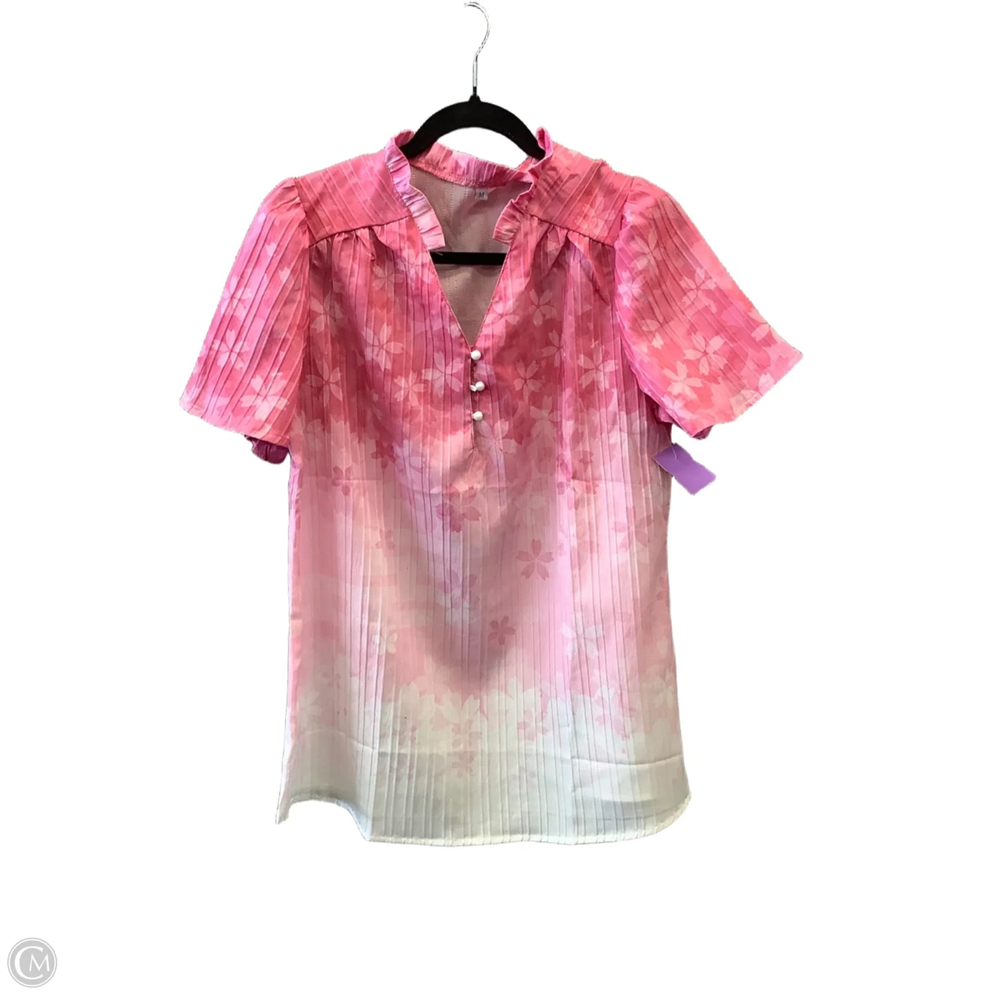 Top Short Sleeve By Clothes Mentor In Pink, Size: M