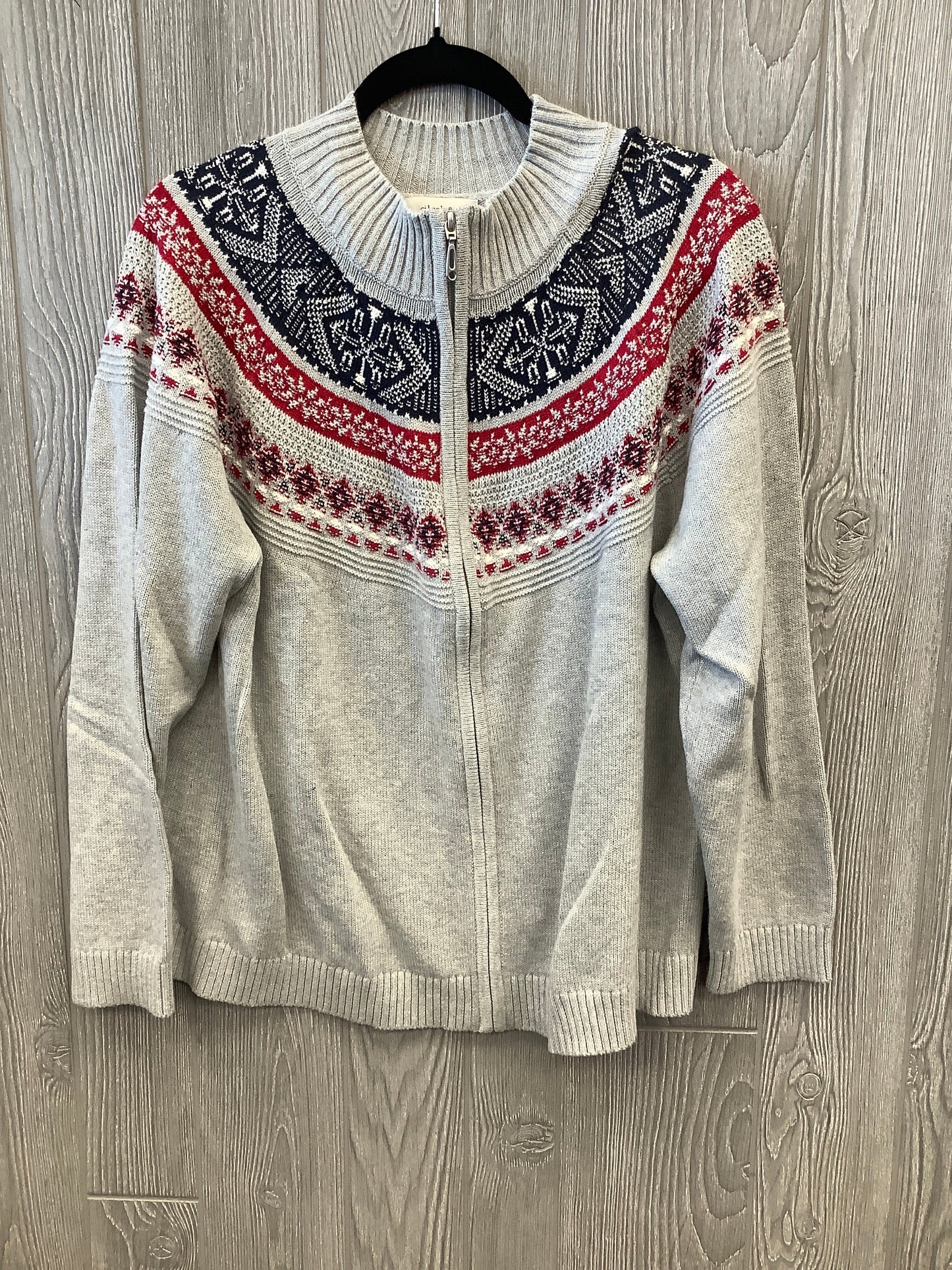 Sweater By Cj Banks In Grey, Size: 1x