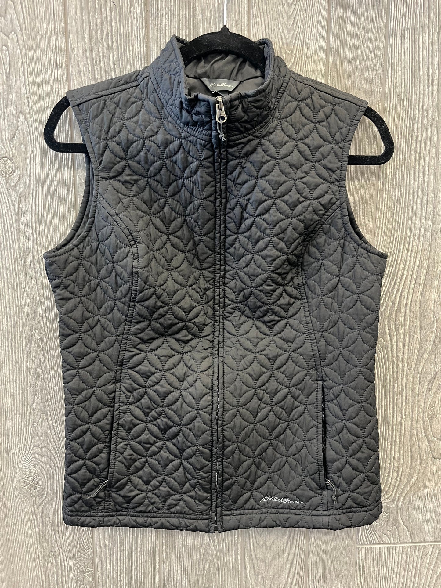 Vest Puffer & Quilted By Eddie Bauer In Black, Size: M