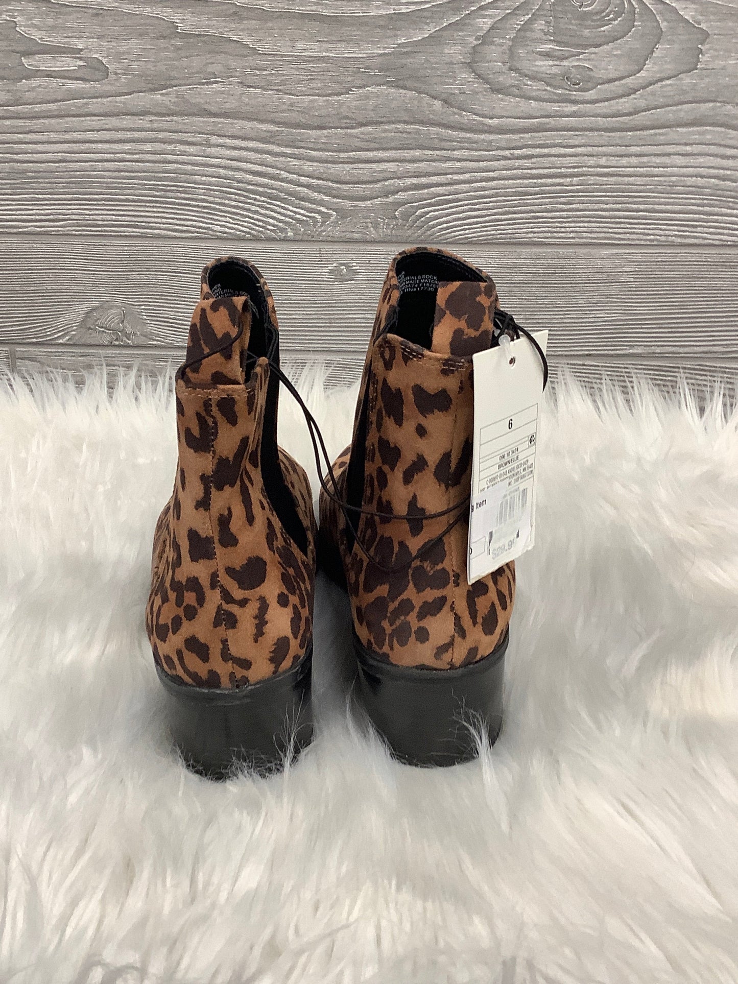 Boots Ankle Heels By A New Day In Animal Print, Size: 6