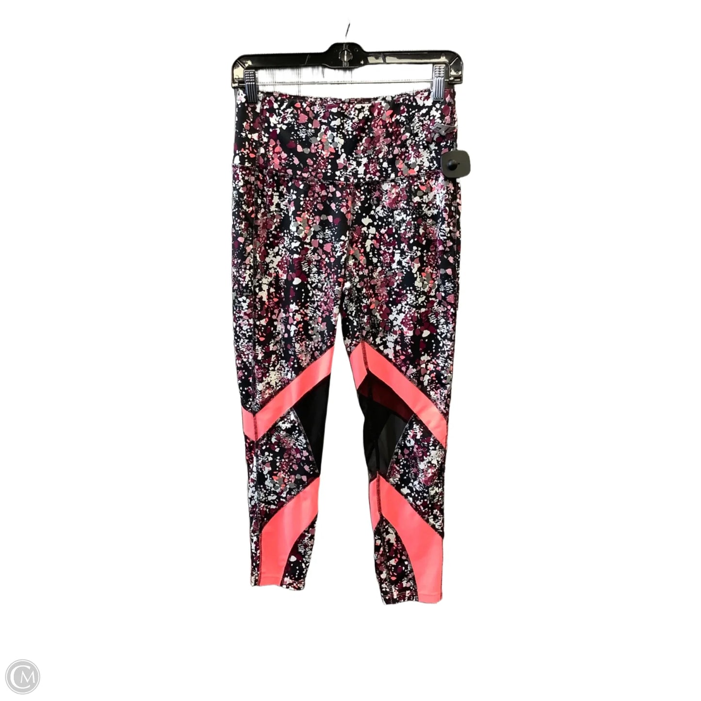 Athletic Capris By Xersion In Black & Pink, Size: M