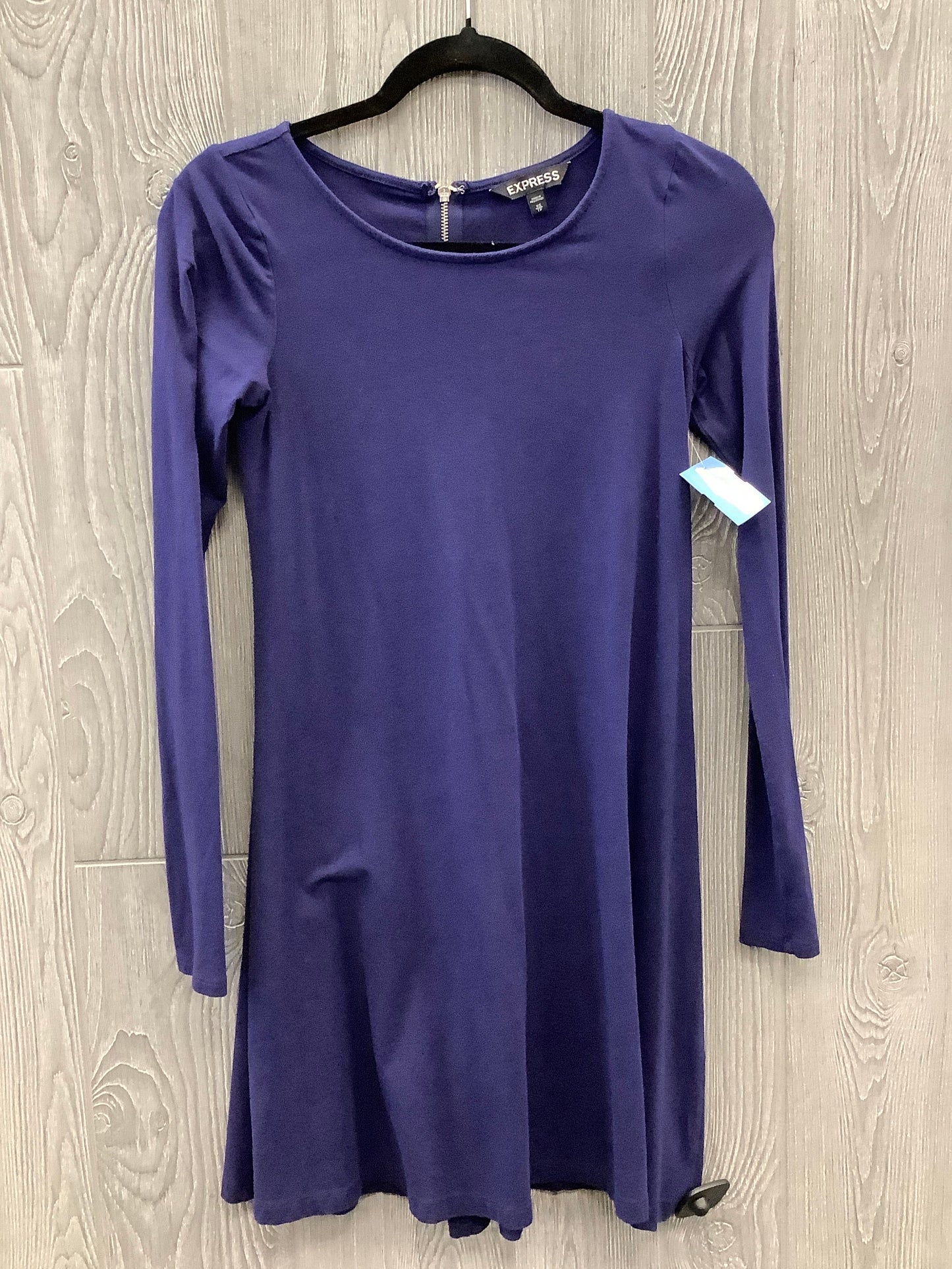 Dress Casual Midi By Express In Purple, Size: Xs