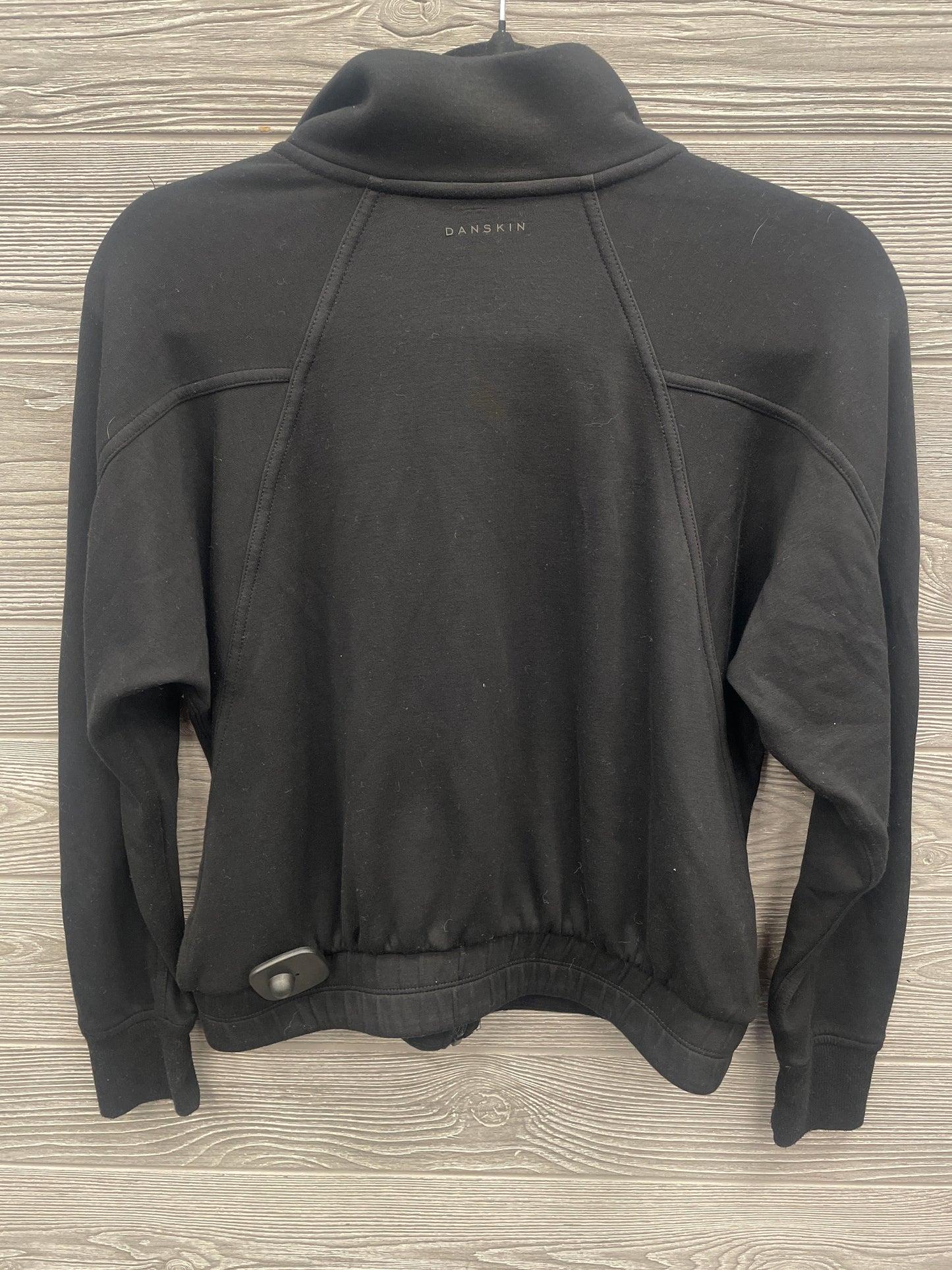 Athletic Top Long Sleeve Collar By Danskin In Black, Size: Xs