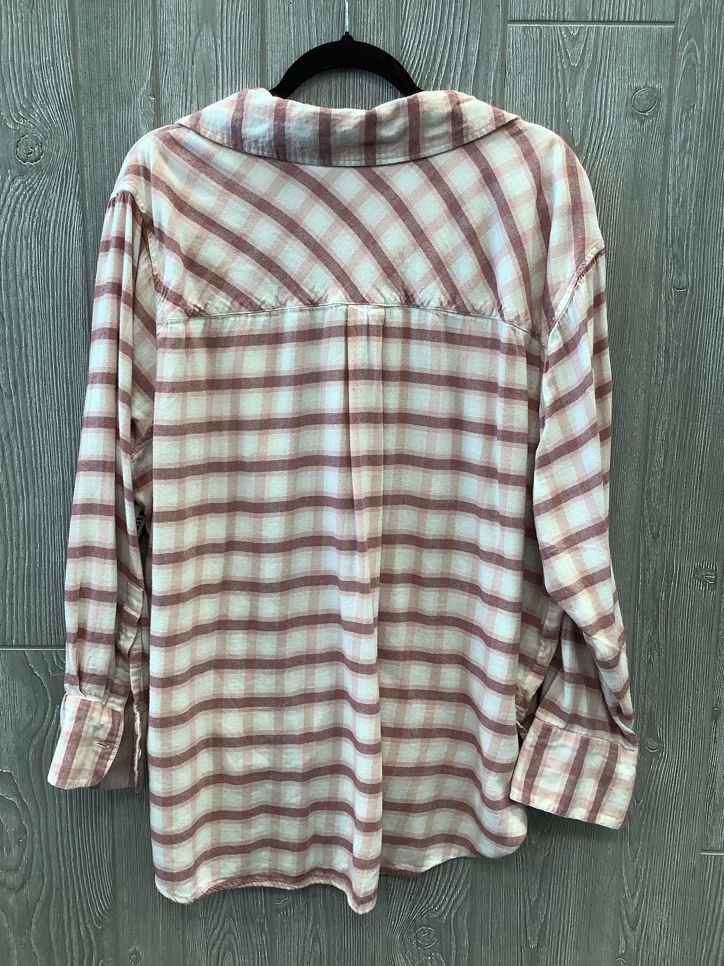 Top Long Sleeve By Lane Bryant In Plaid Pattern, Size: 1x