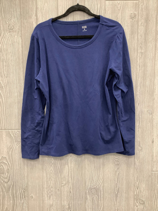 Top Long Sleeve Basic By Ana In Blue, Size: Xl