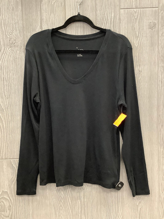 Top Long Sleeve Basic By A New Day In Black, Size: Xl