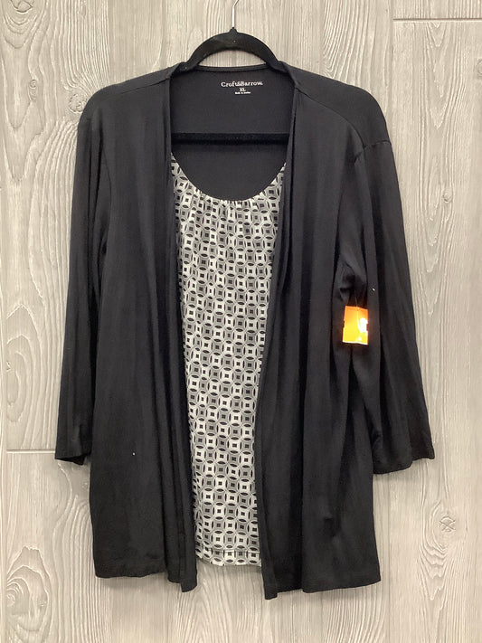 Top Long Sleeve By Croft And Barrow In Black, Size: Xl