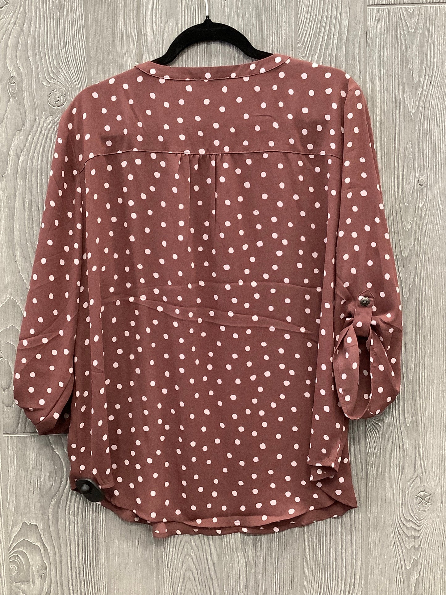 Top Long Sleeve By Maurices In Polkadot Pattern, Size: Xl