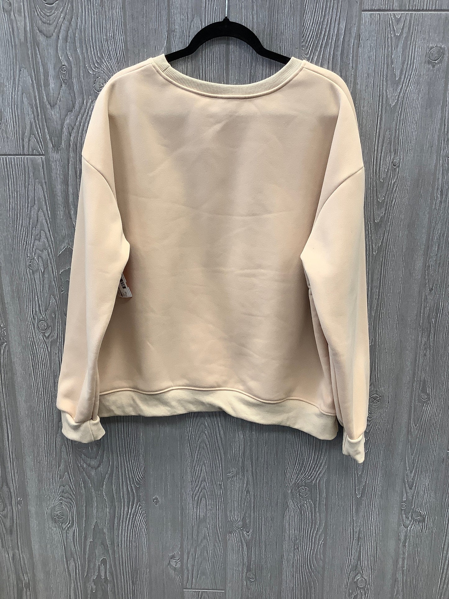 Top Long Sleeve By Clothes Mentor In Cream, Size: Xxl