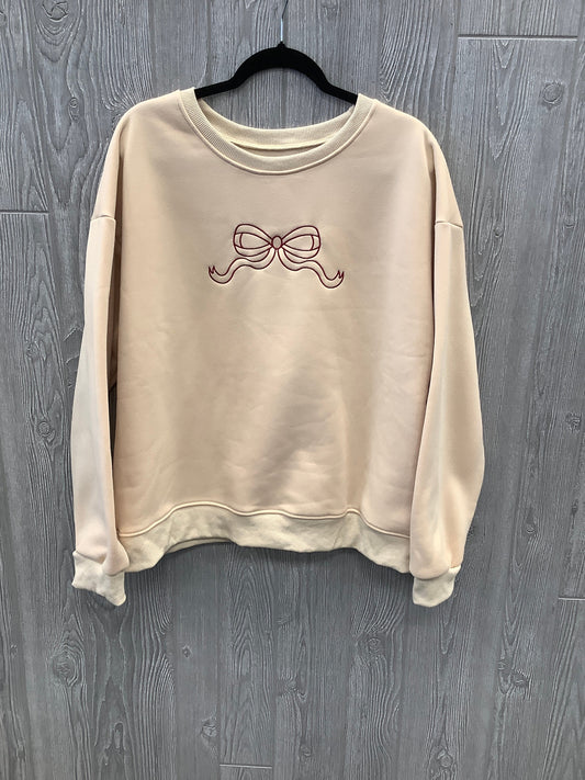 Top Long Sleeve By Clothes Mentor In Cream, Size: Xxl