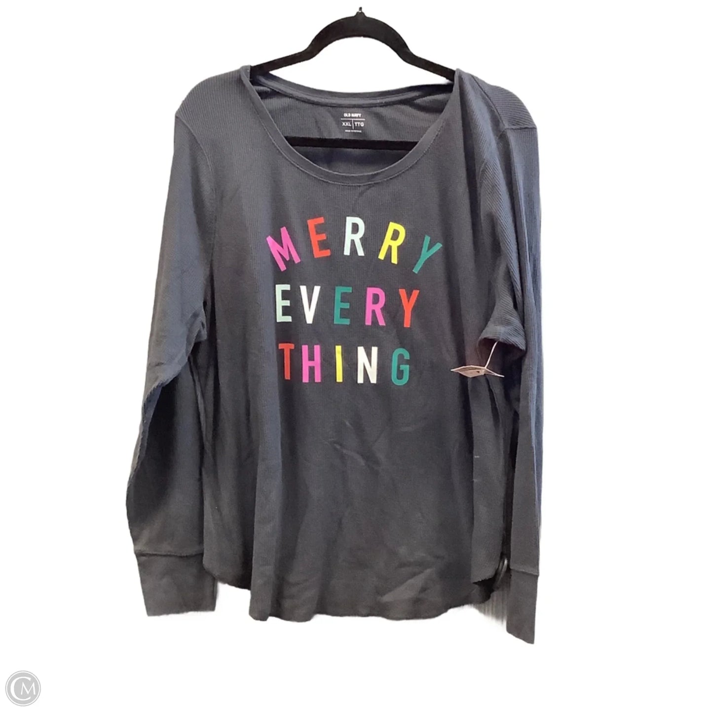 Top Long Sleeve By Old Navy In Grey, Size: Xxl