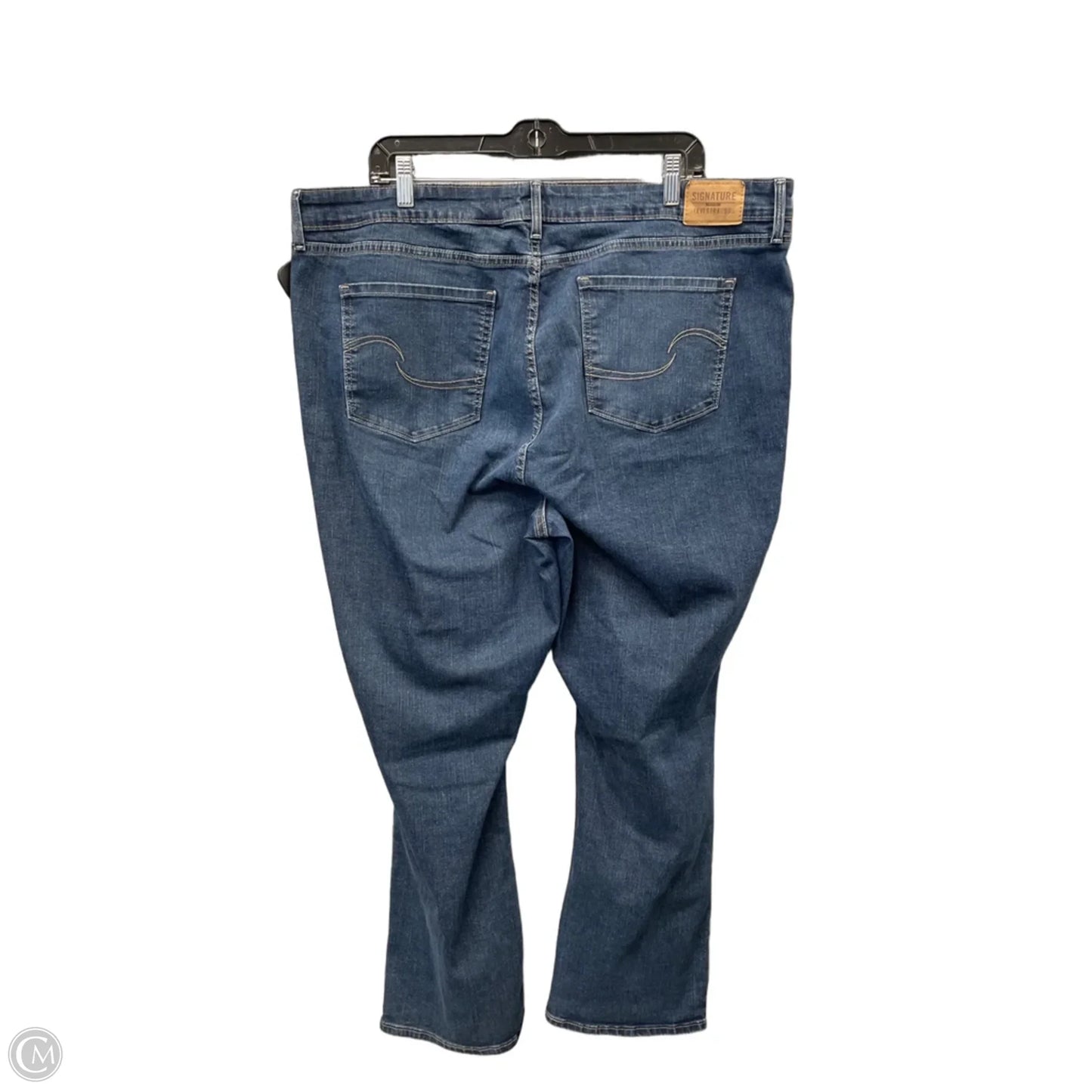 Jeans Straight By Levis In Blue Denim, Size: 22