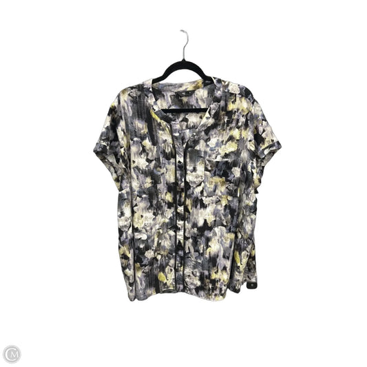 Top Short Sleeve By Simply Vera In Black, Size: 3x