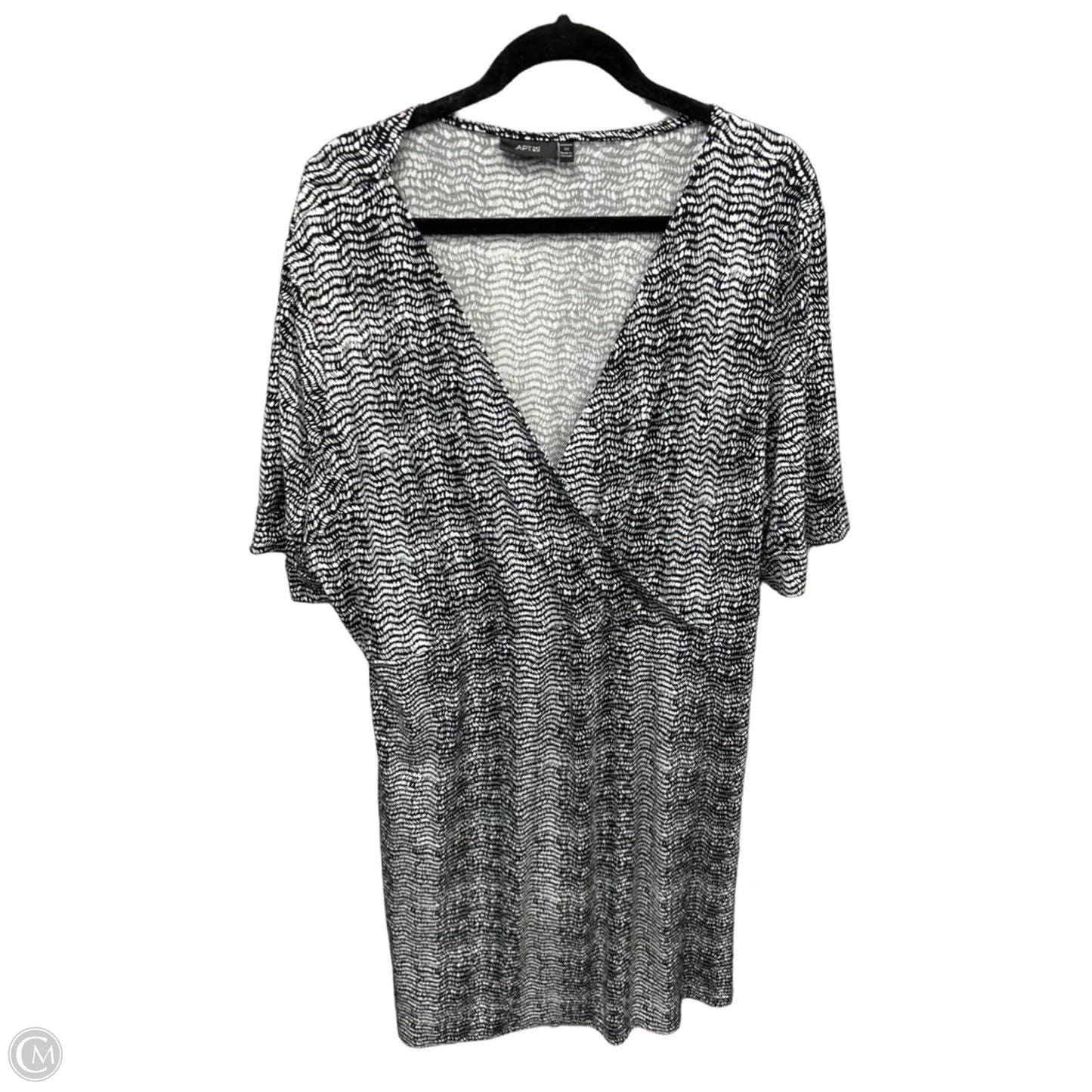 Dress Casual Midi By Apt 9 In Black, Size: 3x