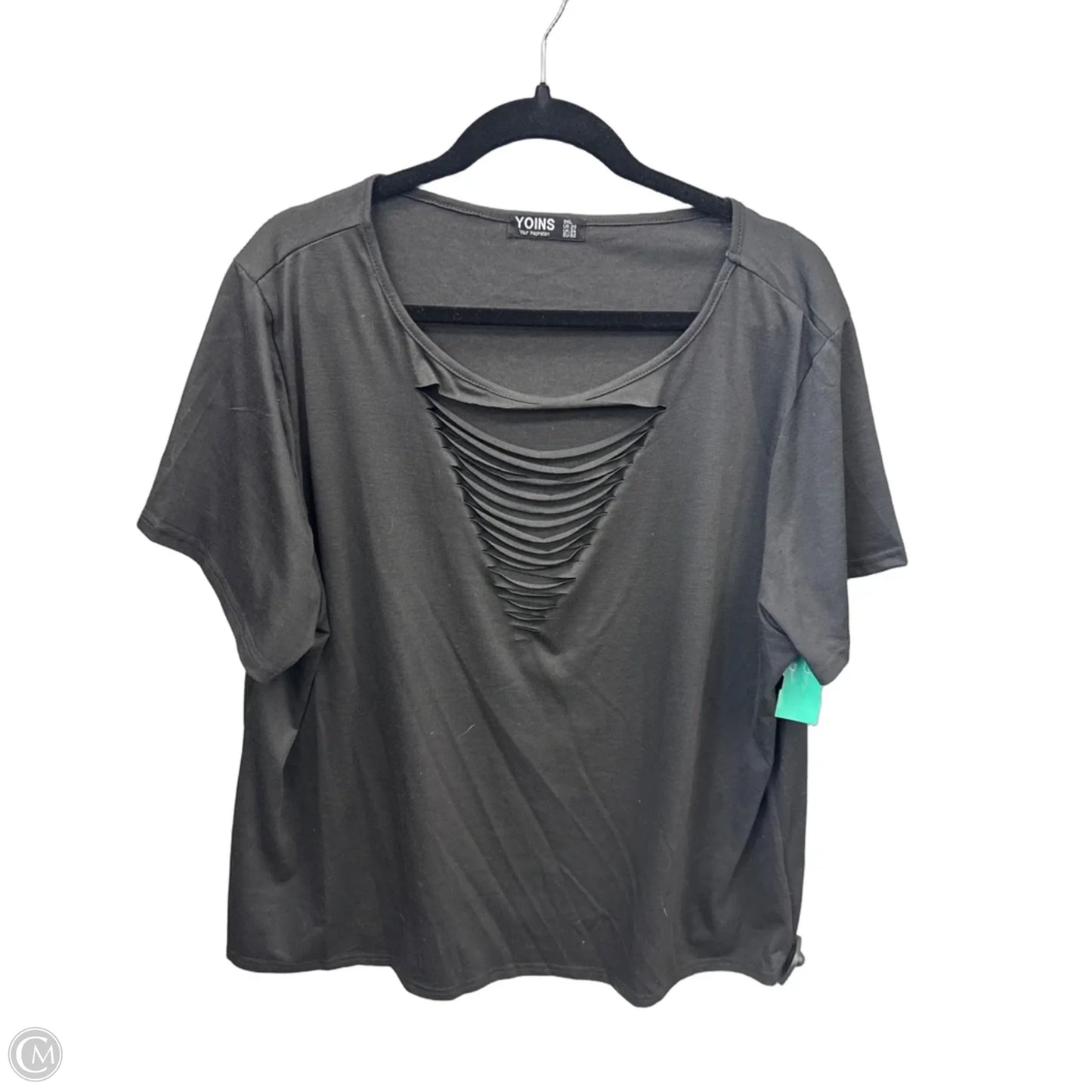 Top Short Sleeve By Clothes Mentor In Black, Size: 3x