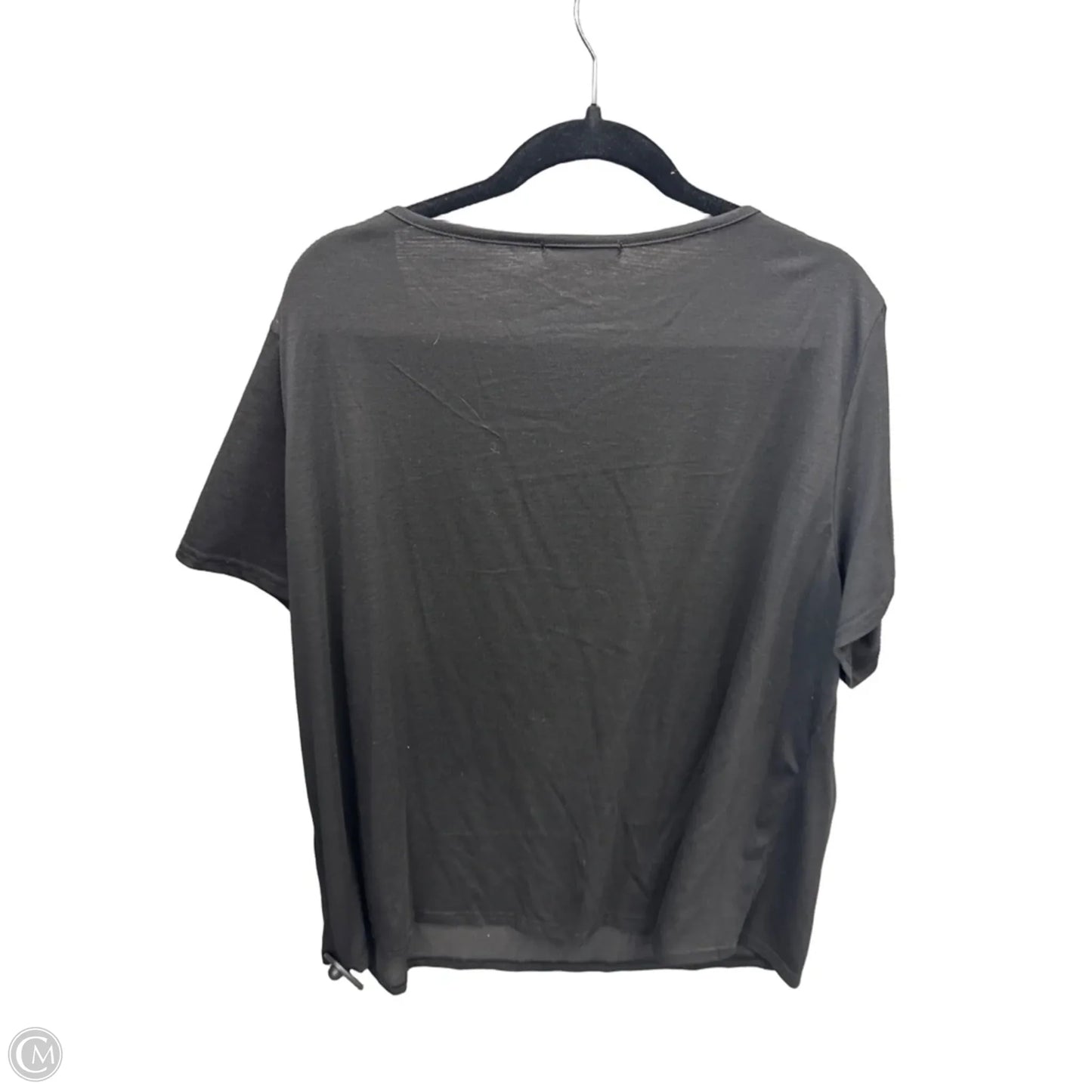 Top Short Sleeve By Clothes Mentor In Black, Size: 3x