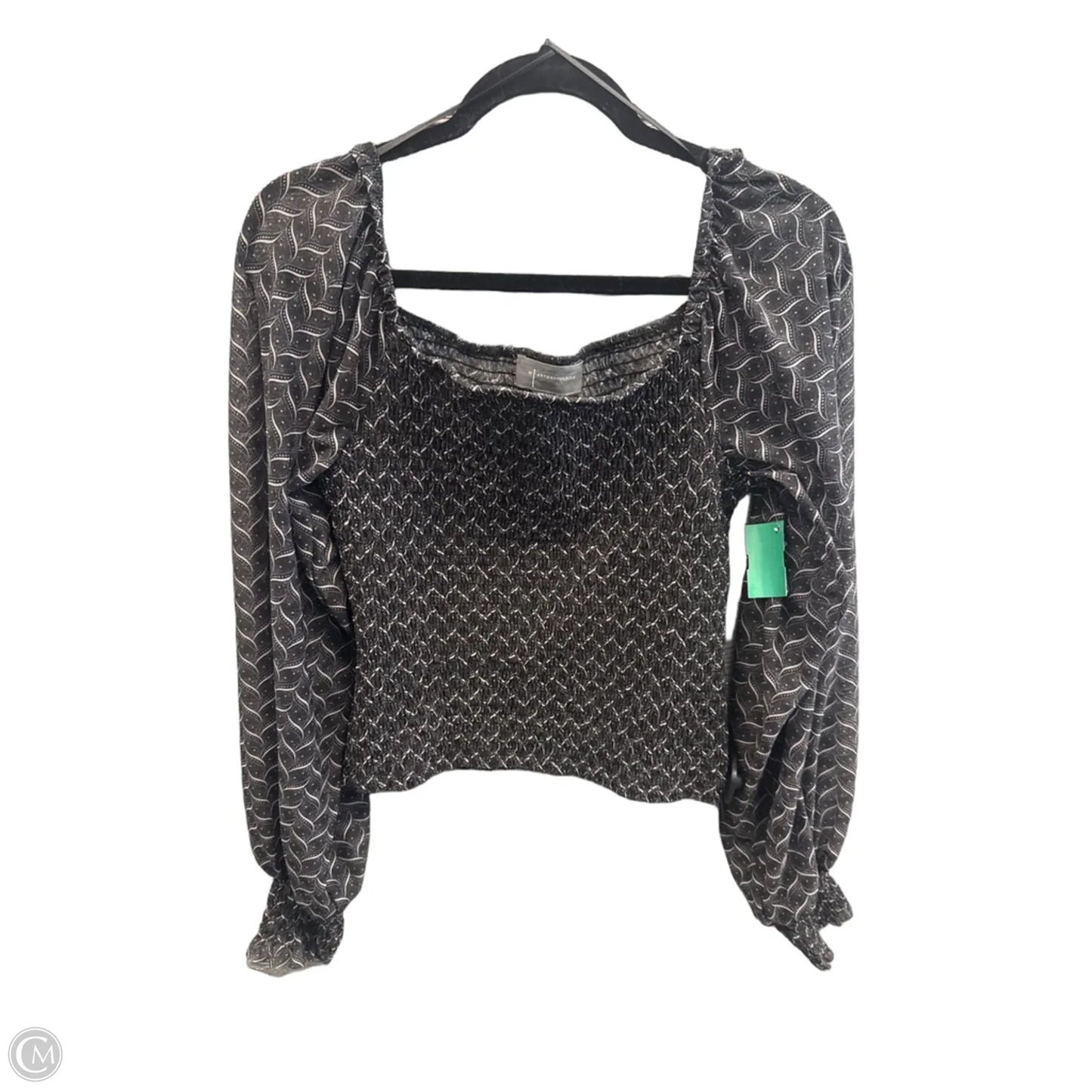 Top Long Sleeve By Anthropologie In Black, Size: M