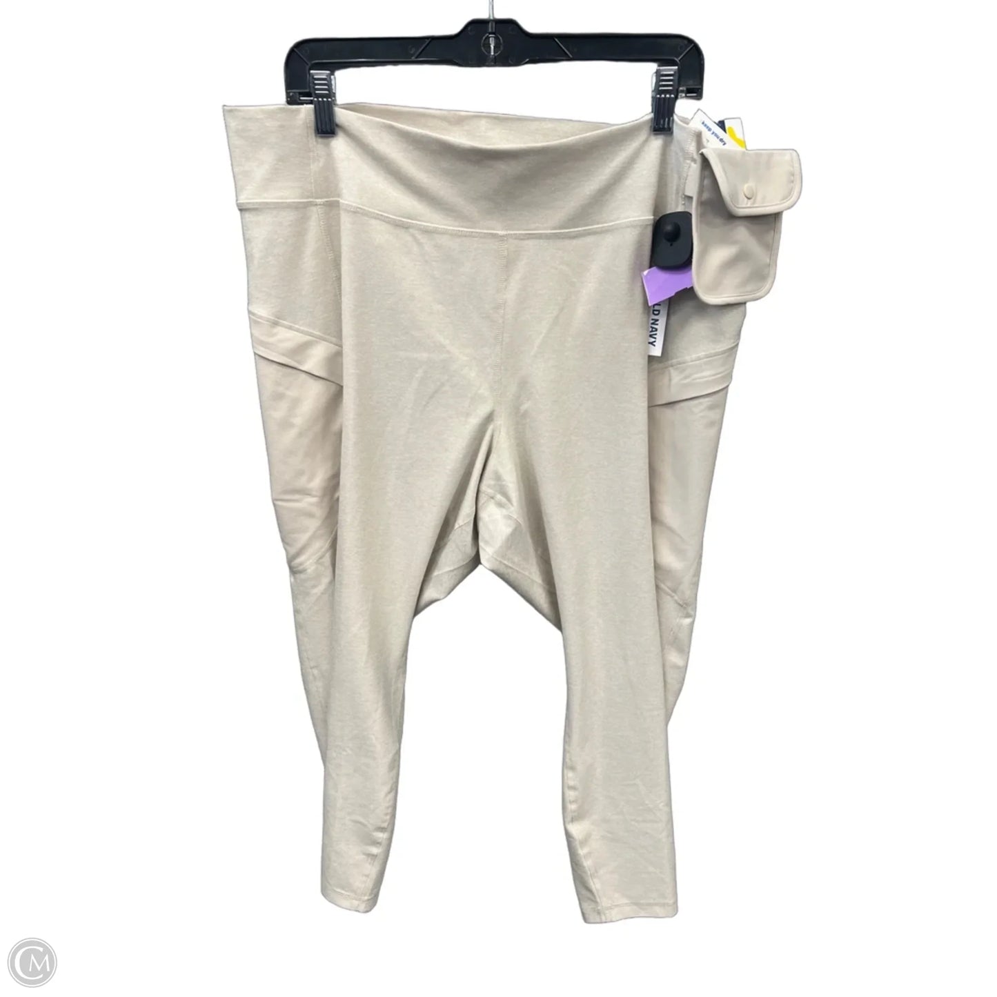 Athletic Pants By Old Navy In Cream, Size: Xxl