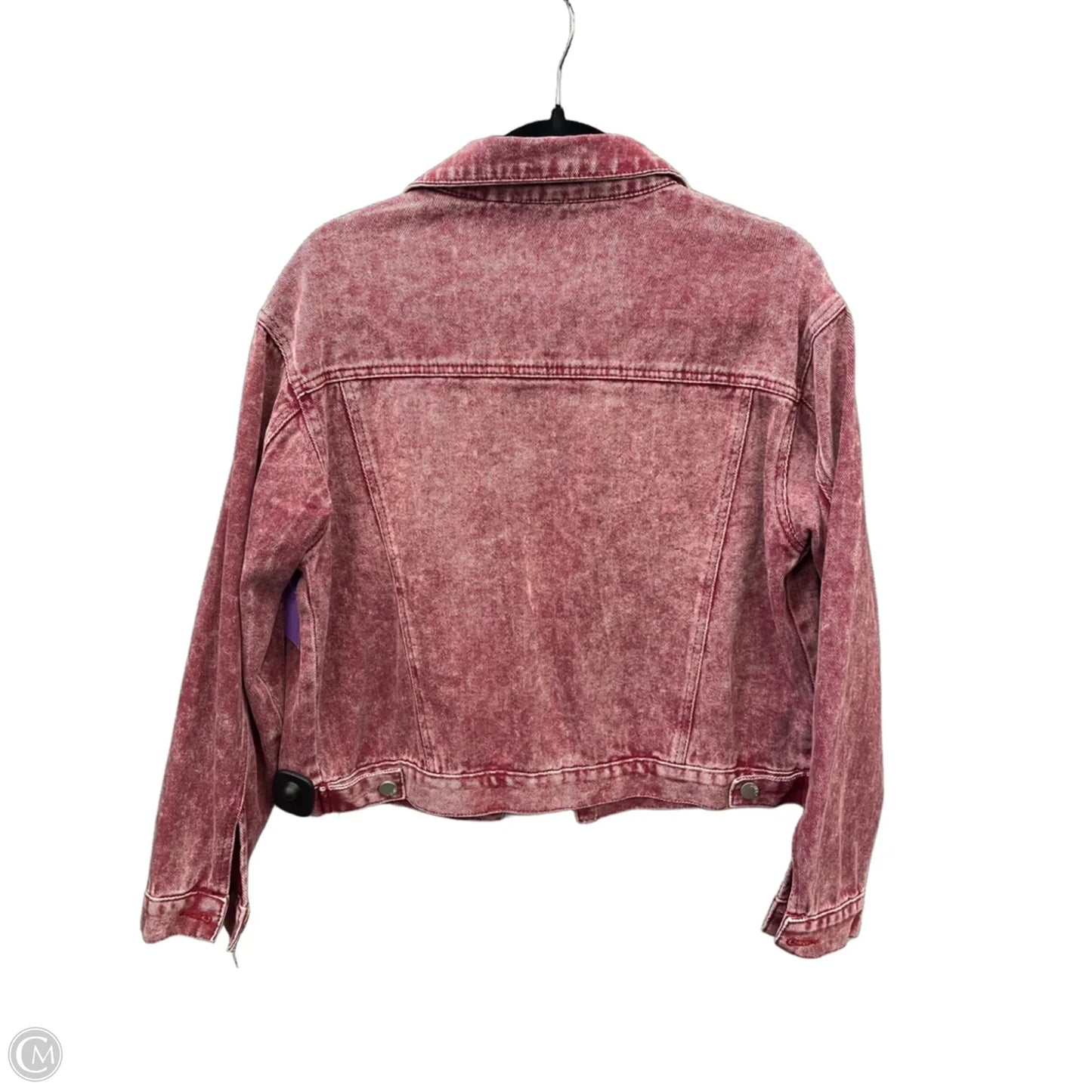Jacket Denim By Blue B In Red Denim, Size: L