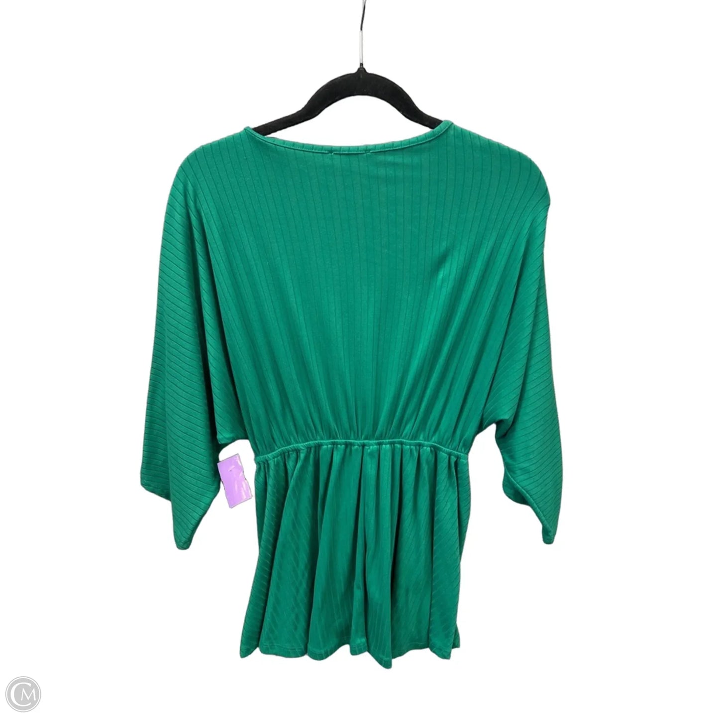 Top 3/4 Sleeve By White Birch In Green, Size: M