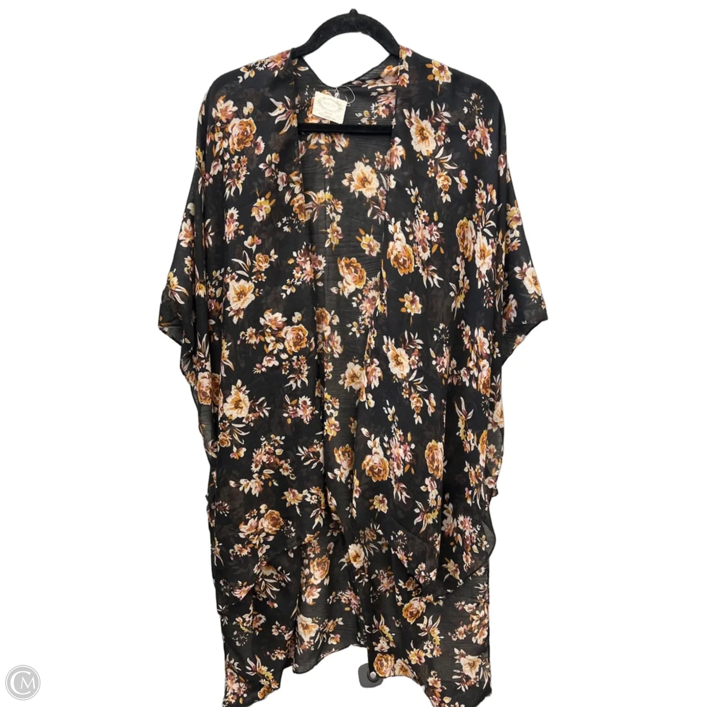 Kimono By Clothes Mentor In Black, Size: Osfm