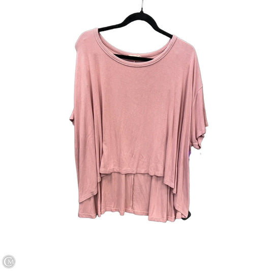 Top Short Sleeve By Kori America In Pink, Size: M