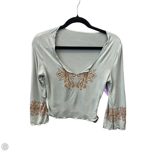 Top 3/4 Sleeve By Shein In Teal, Size: Xs