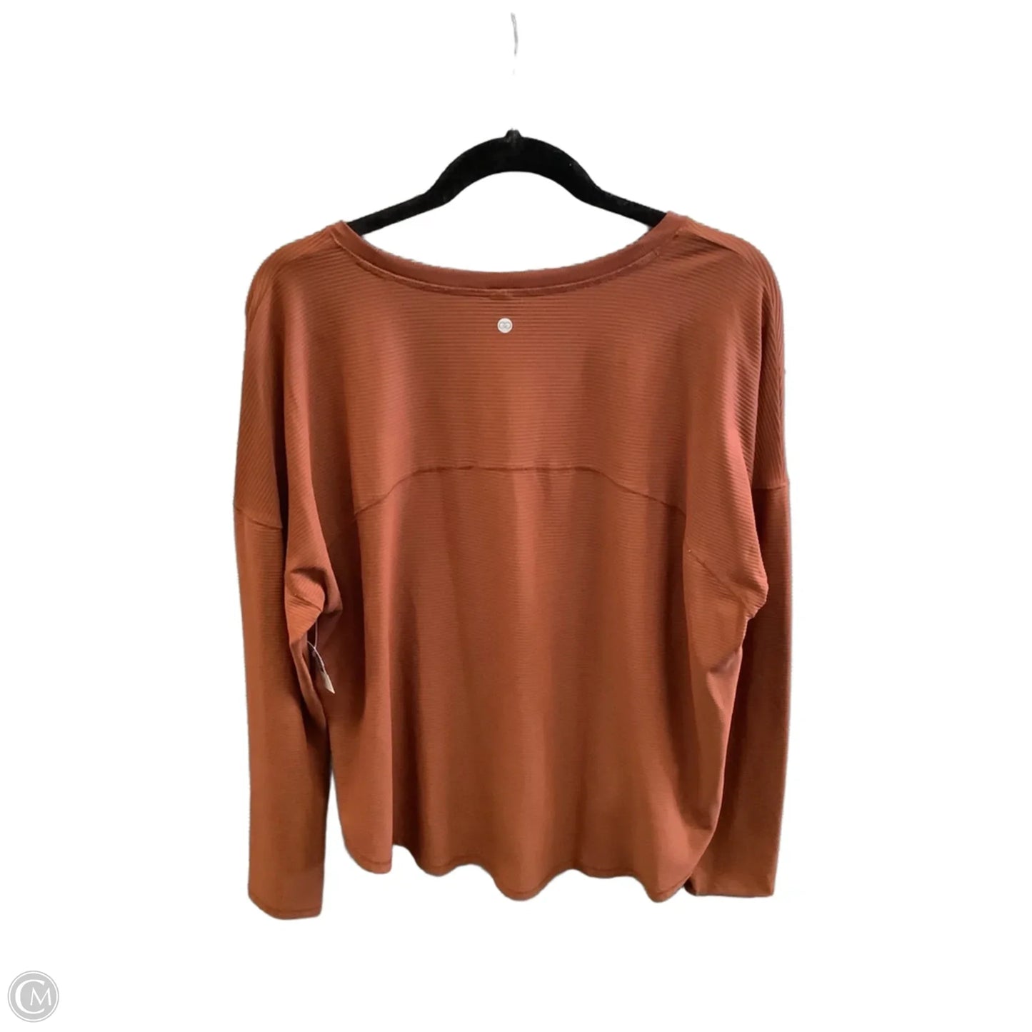 Athletic Top Long Sleeve Crewneck By Calia In Brown, Size: Xxl
