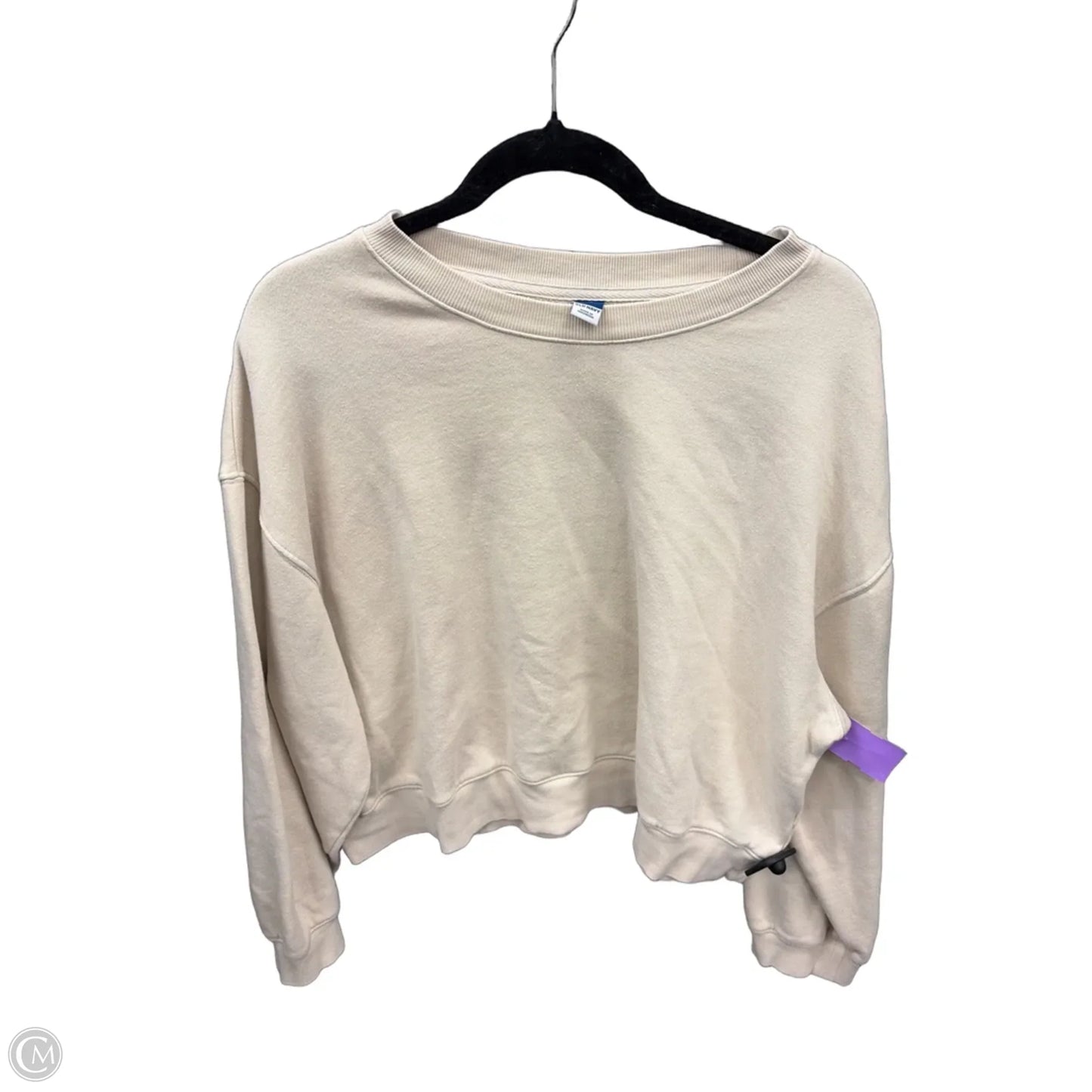 Sweatshirt Crewneck By Old Navy In Cream, Size: Xl