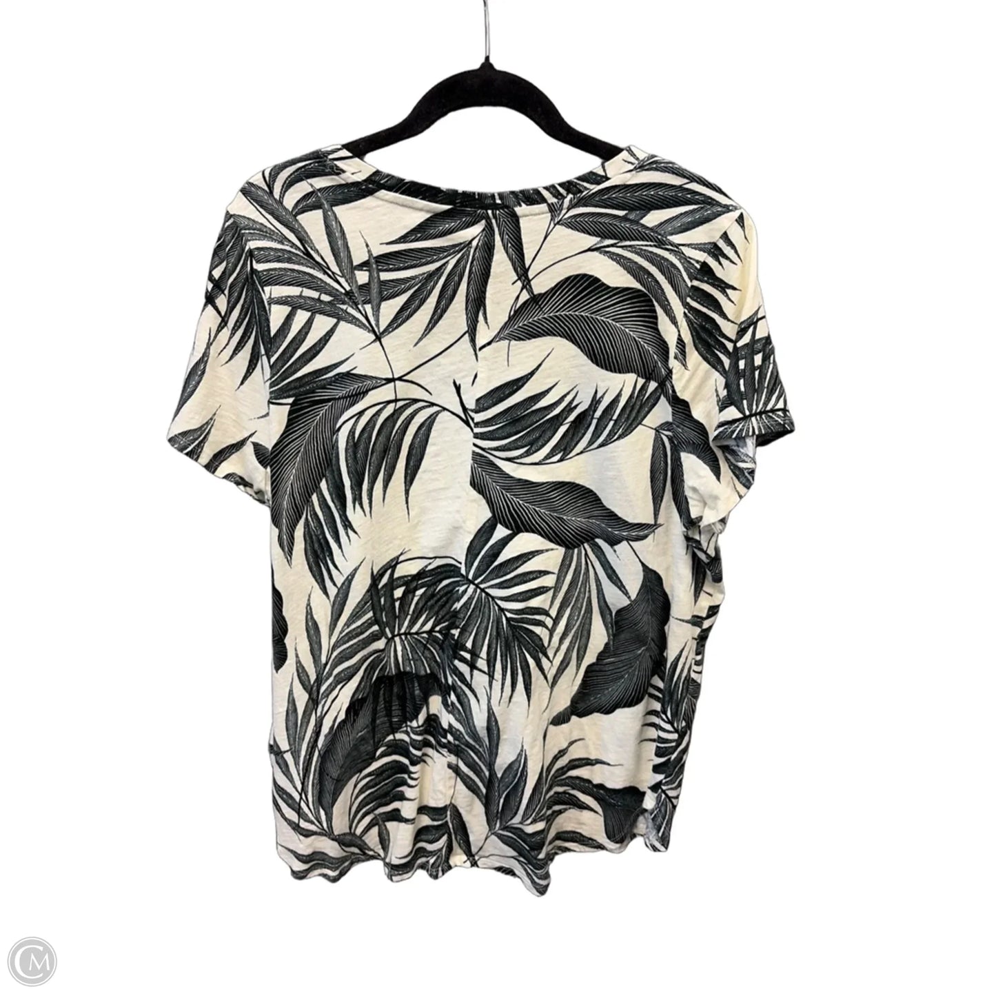 Top Short Sleeve By Tahari In Tropical Print, Size: 2x