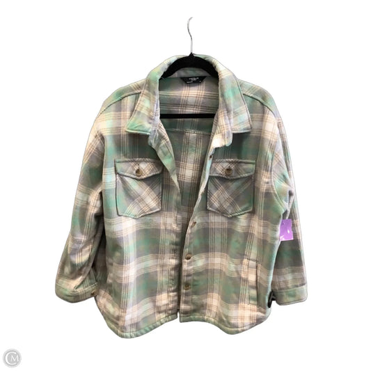 Jacket Shirt By Members Mark In Plaid Pattern, Size: Xxl