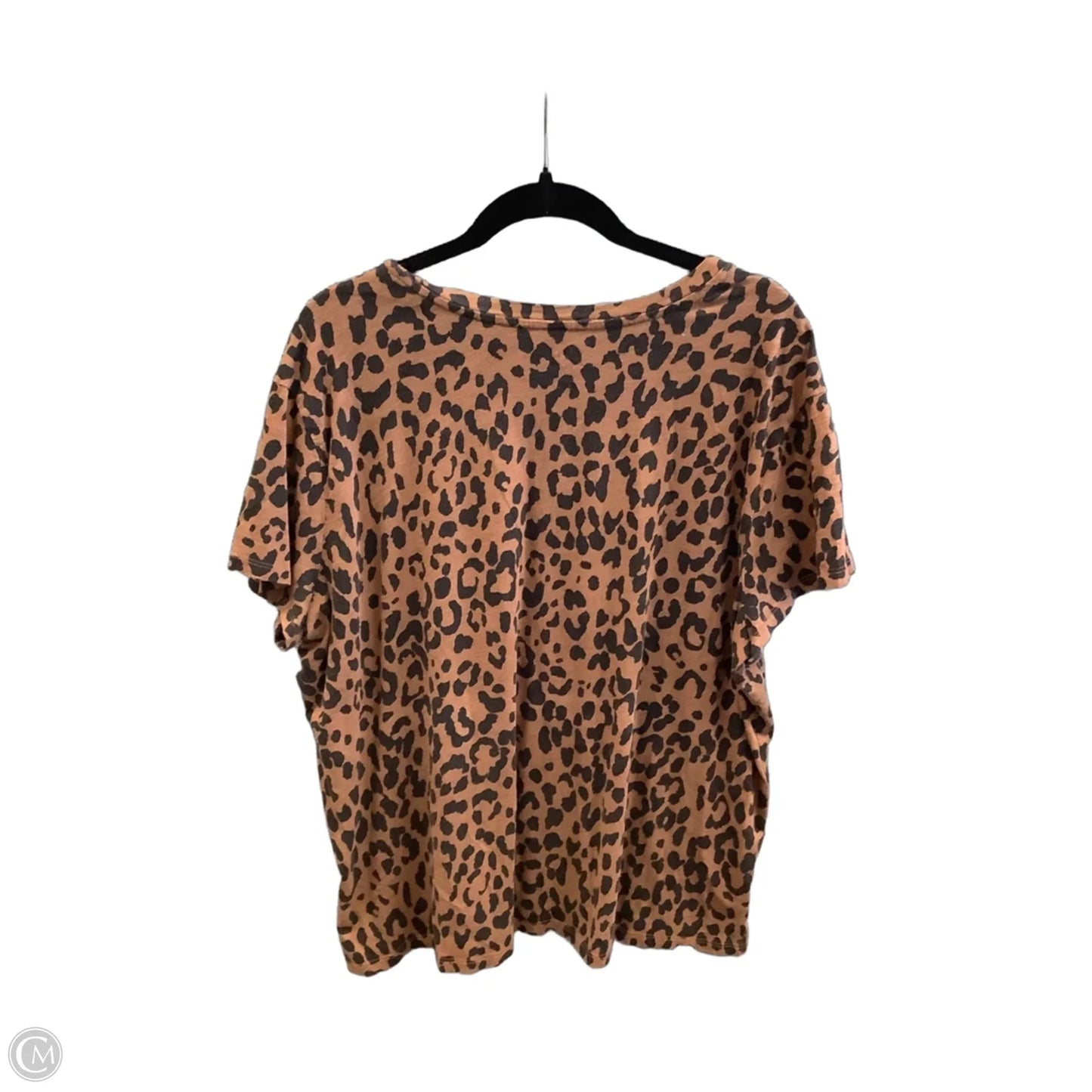 Top Short Sleeve Basic By Maurices In Animal Print, Size: 2x