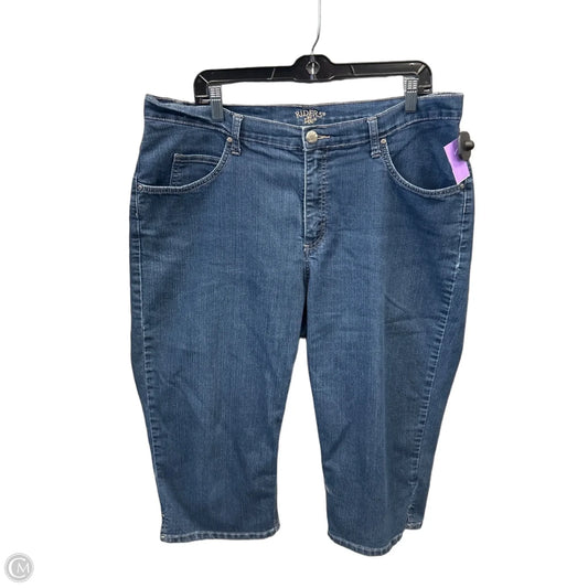 Capris By Lee In Blue Denim, Size: 18