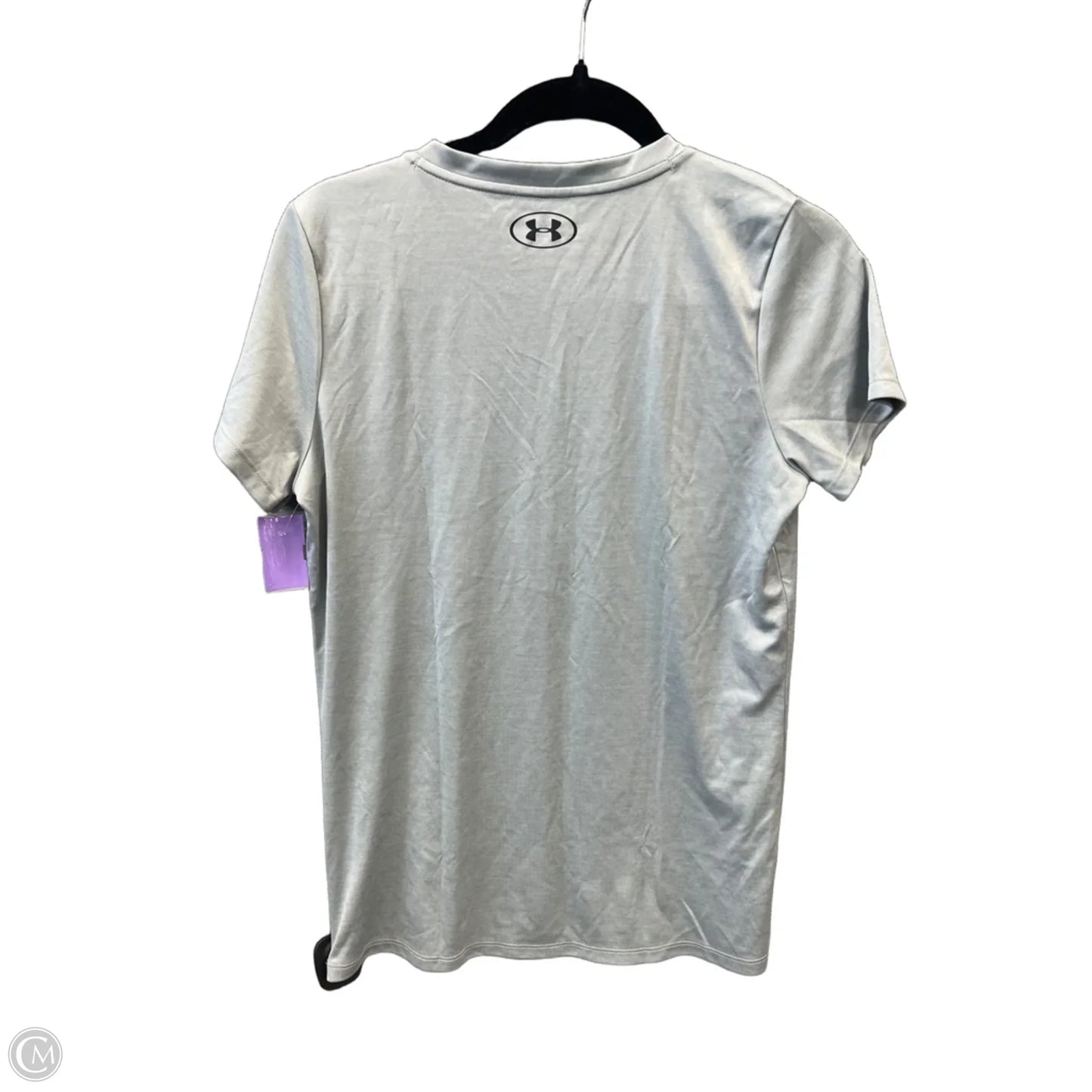 Athletic Top Short Sleeve By Under Armour In Grey, Size: M