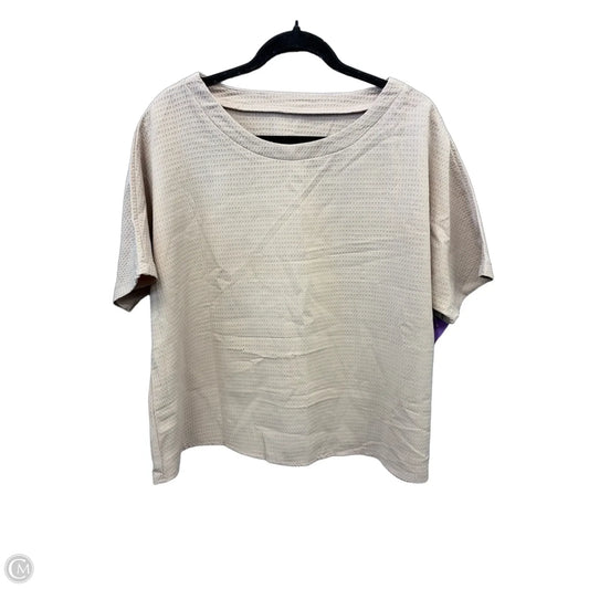 Top Short Sleeve By Shein In Beige, Size: L