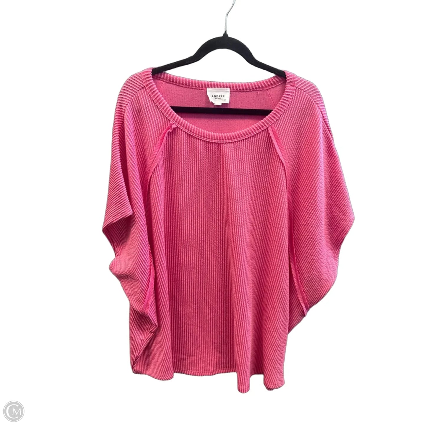 Top Short Sleeve By Andree By Unit In Pink, Size: 3x