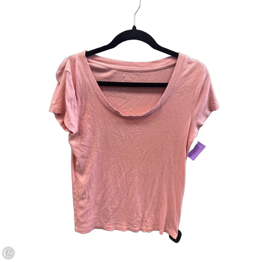 Top Short Sleeve Basic By A New Day In Pink, Size: L