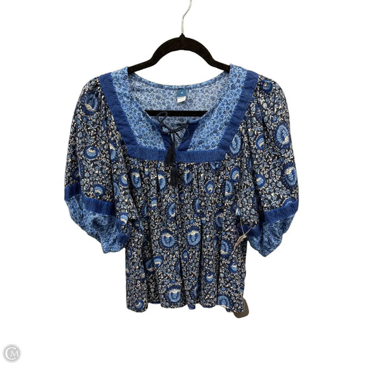 Top Short Sleeve By Old Navy In Blue, Size: M