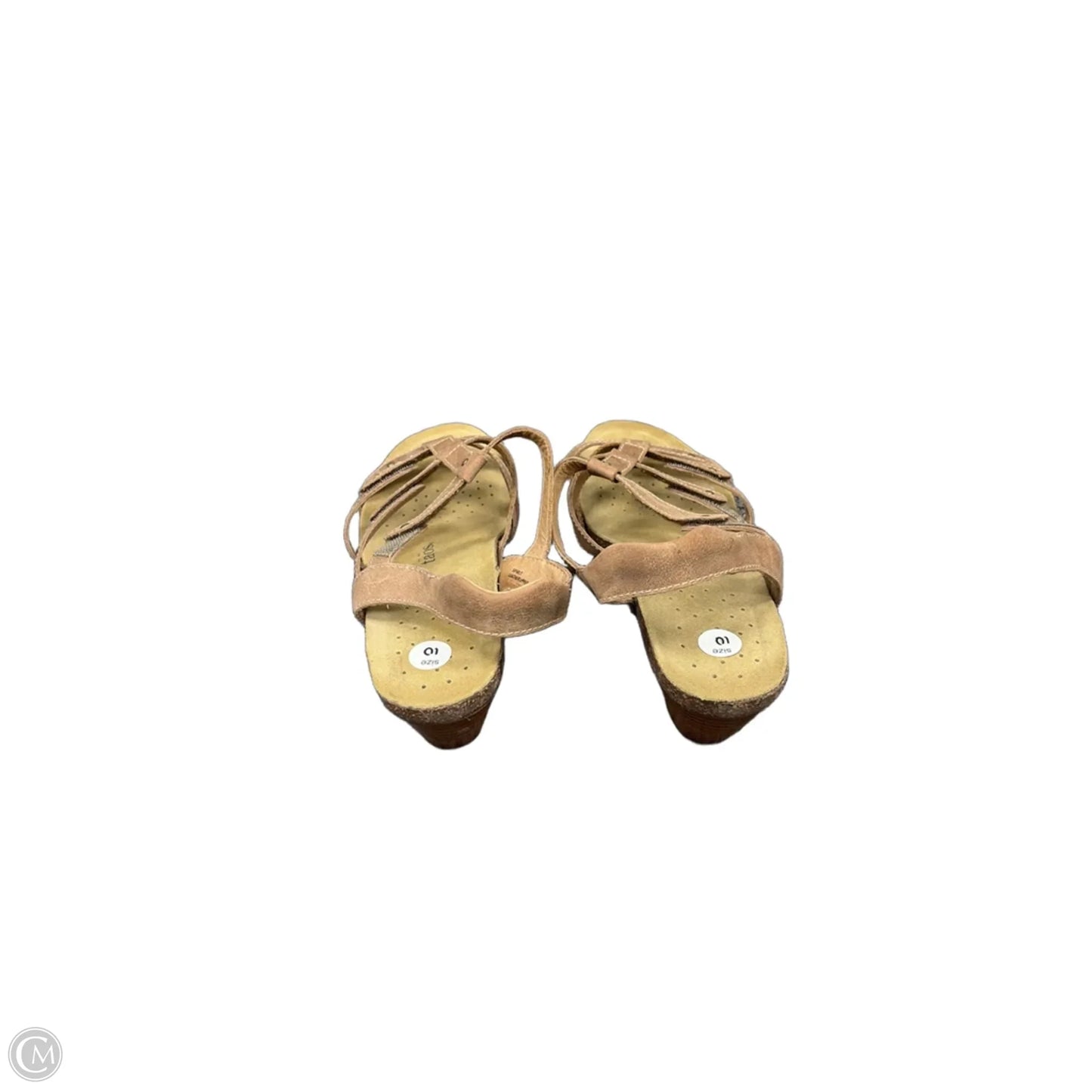 Sandals Heels Kitten By Taos In Brown, Size: 10