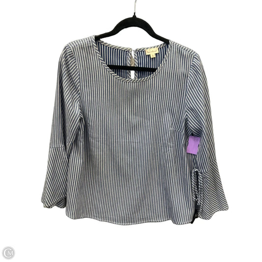 Top Long Sleeve By Hem & Thread In Blue, Size: M