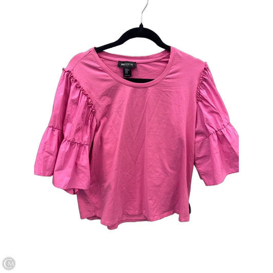 Top Short Sleeve By Bailey 44 In Pink, Size: Xl
