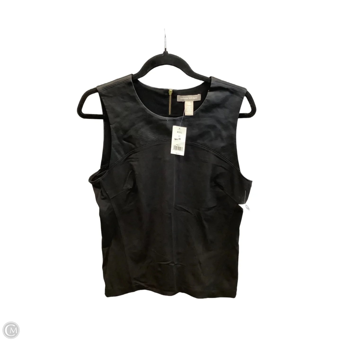 Top Sleeveless By Banana Republic In Black, Size: L
