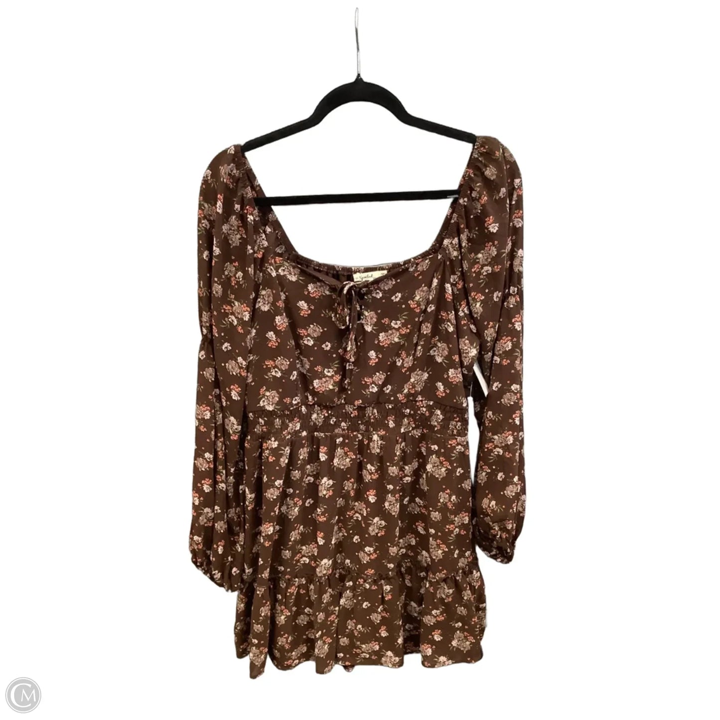 Dress Casual Short By Clothes Mentor In Brown, Size: Xxl