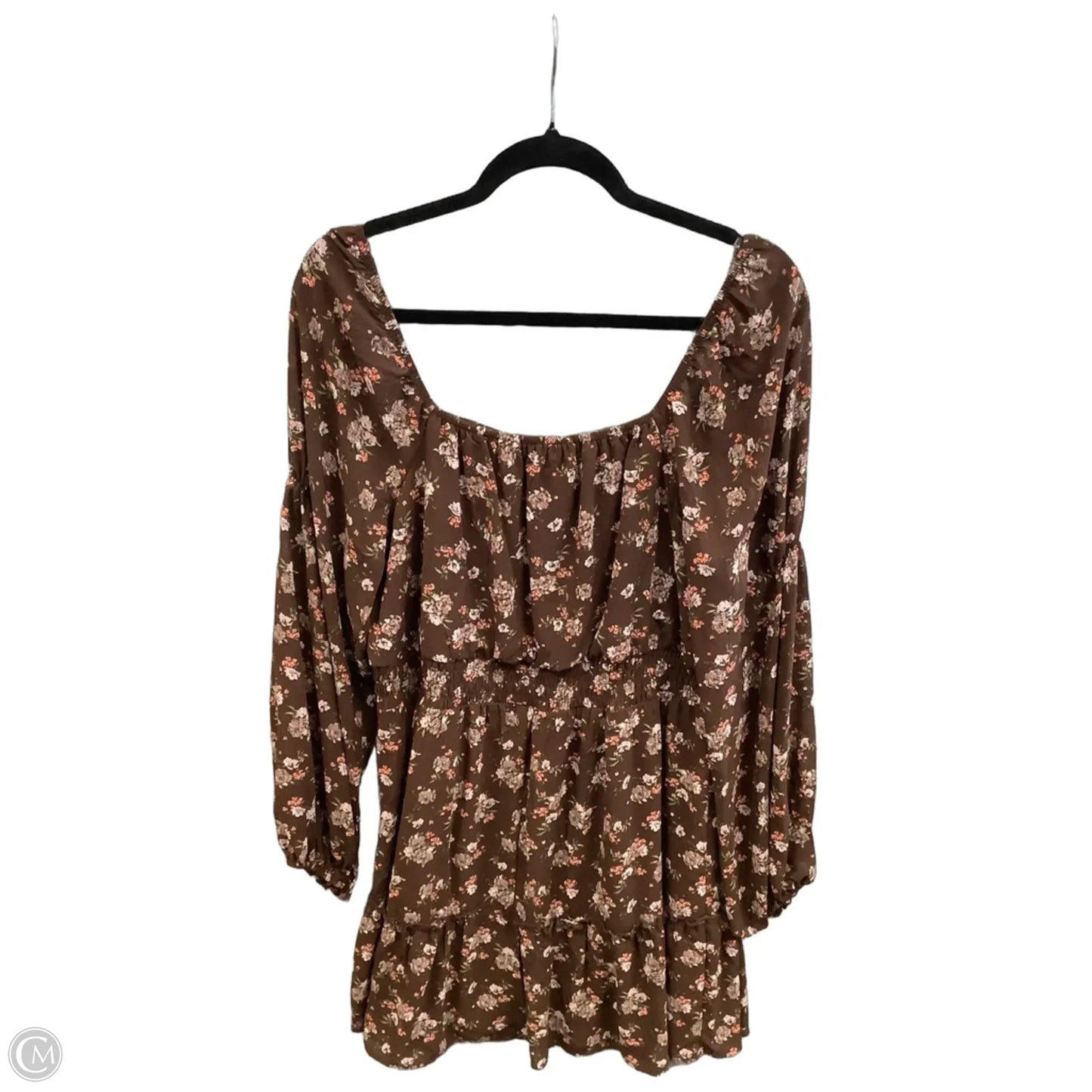 Dress Casual Short By Clothes Mentor In Brown, Size: Xxl