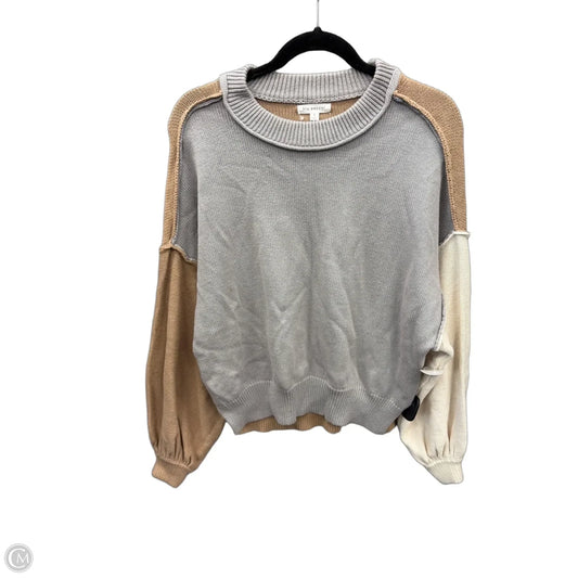 Sweater By Blu Pepper In Brown & Grey, Size: S