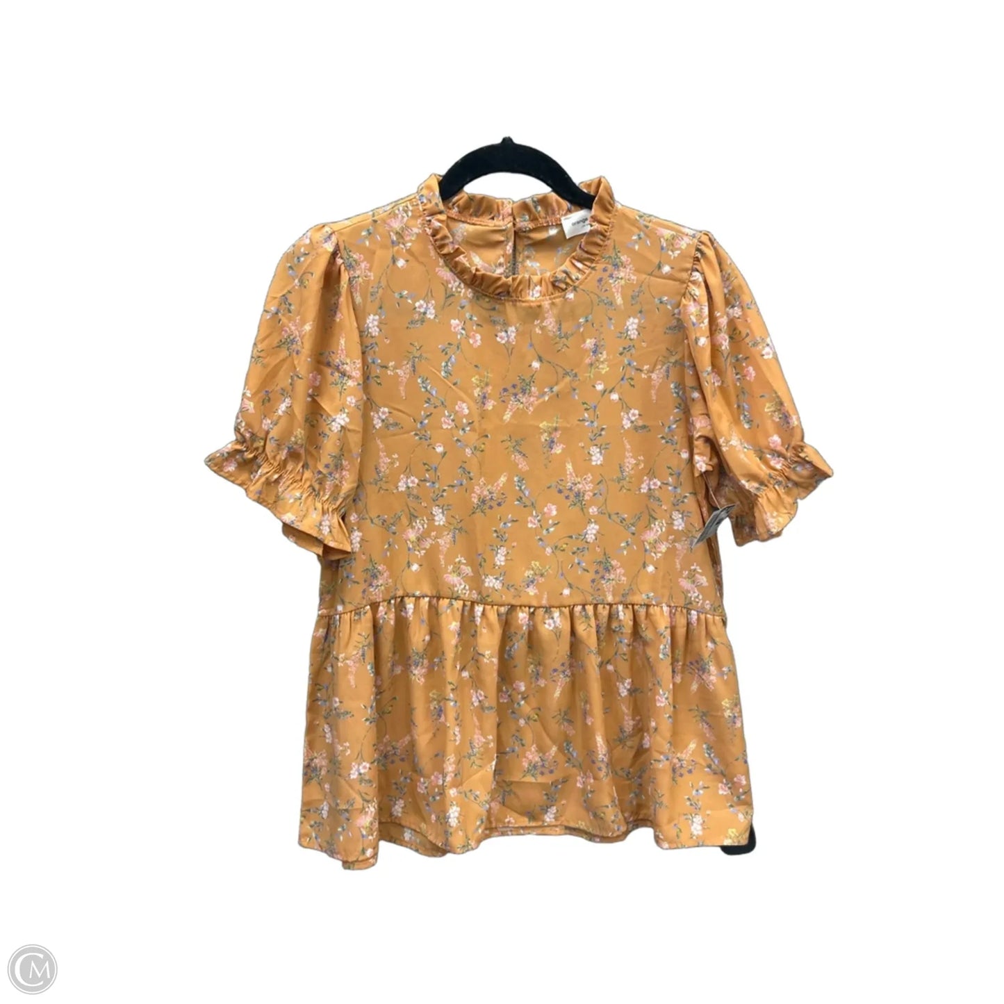 Top Short Sleeve By Orange Creek In Orange, Size: S