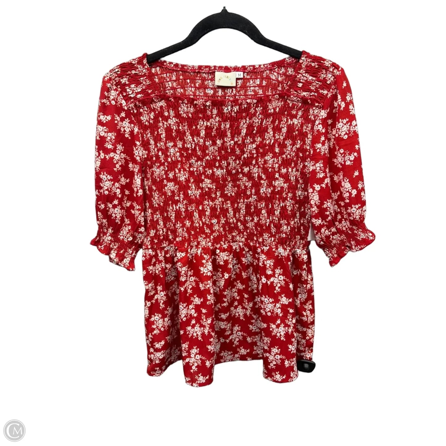 Top Short Sleeve By Clothes Mentor In Red, Size: M